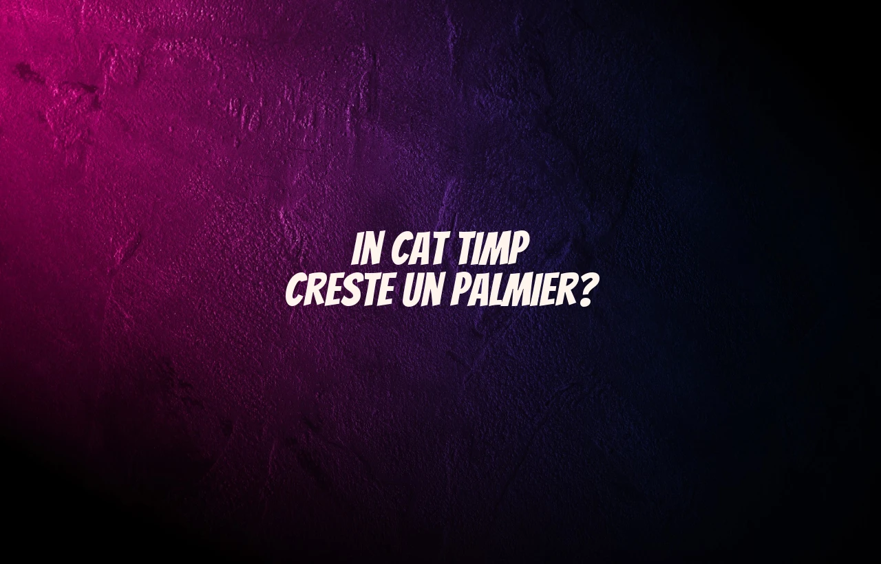 in cat timp creste un palmier