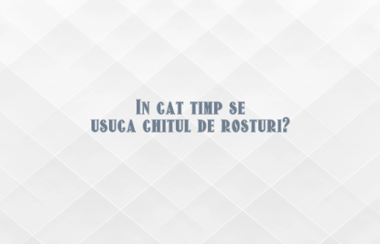 in cat timp se usuca chitul de rosturi